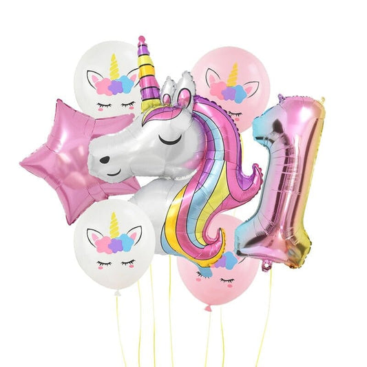 Unicorn Themed Birthday Balloon Set - My Store